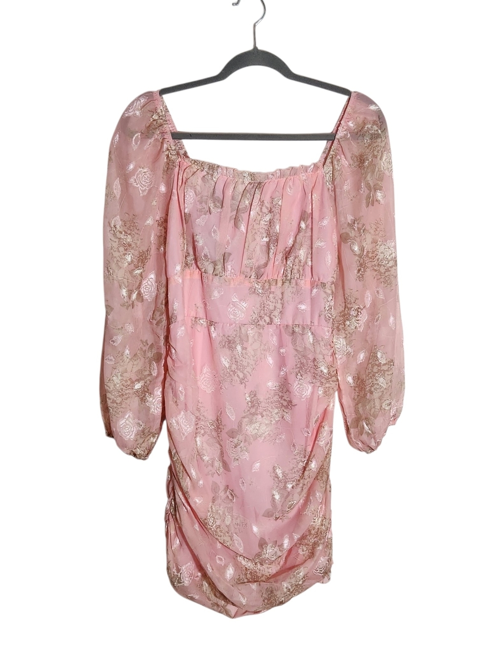 Eilly Bazar Pink Floral Cocktail Dress Size Medium NWT Wedding Guest Dress